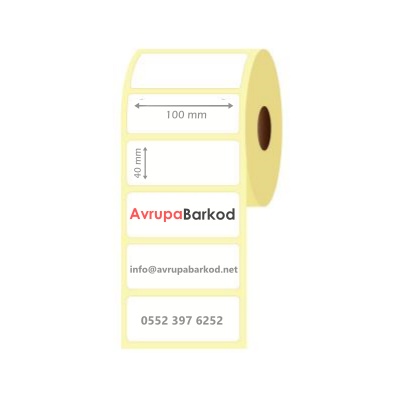 100mm x 40mm Kuşe Etiket