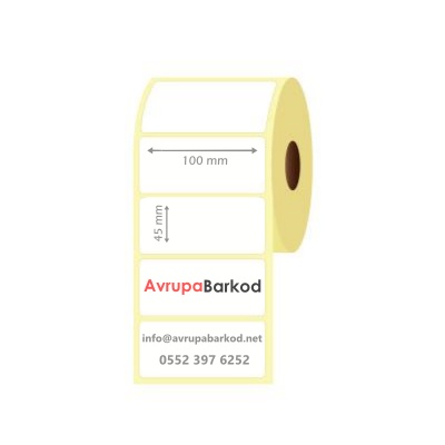 100mm x 45mm Kuşe Etiket